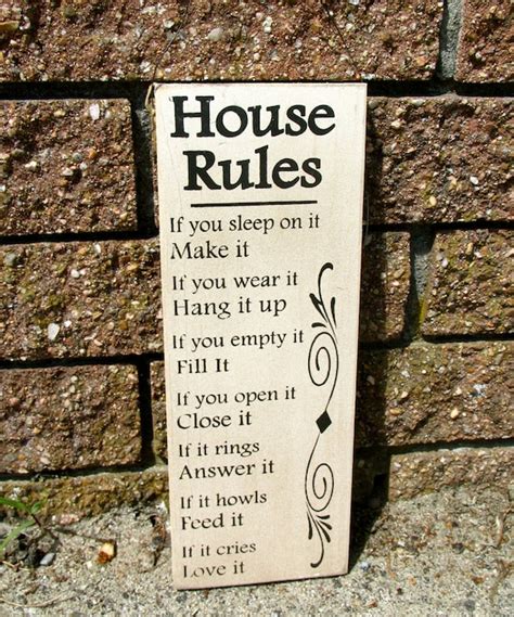 Funny House Rules Sign A Must Have For Those Of By Wordsofwisdomnh