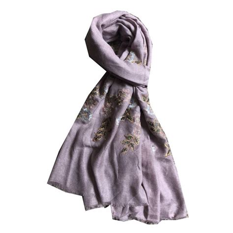 Flower Embroidery Scarf By My Posh Shop