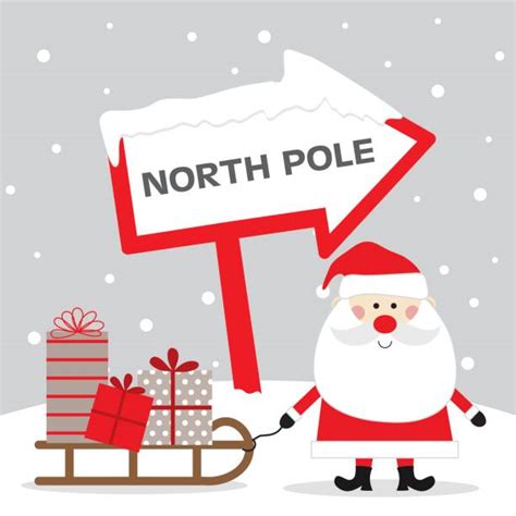 Cartoon Of A North Pole Santa Illustrations Royalty Free Vector