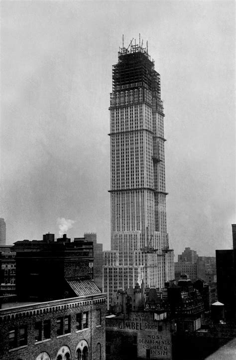 Vintage Empire State Worlds Tallest Building Ny New York Manhattan