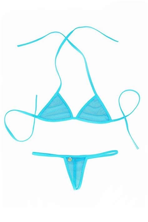 New Tempest Mesh Gkini Turquoise Blue Bikinis Brazilian Bikini