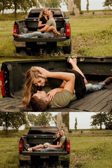 Couples Pictures With Truck Grand Rapids Michigan Michigan Photographer Country Engagement