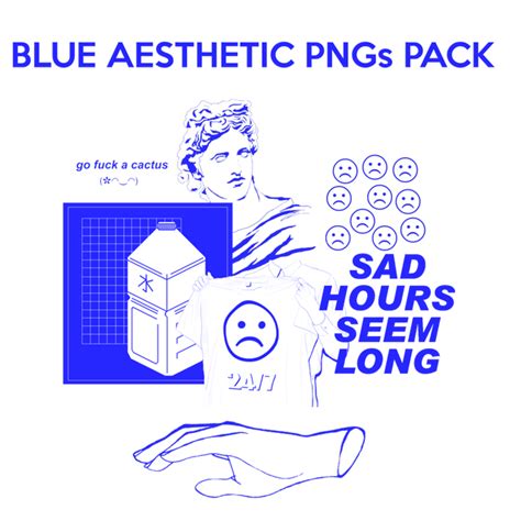 Free Aesthetic PNG Packs Art Blue Aesthetic Vaporwave Blue