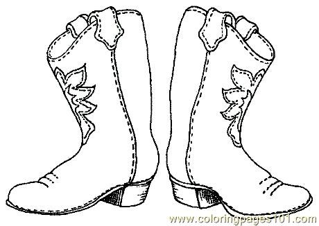 Roundup your cowboy coloring pages to printout. Printable cowboy boots Template | free printable coloring ...