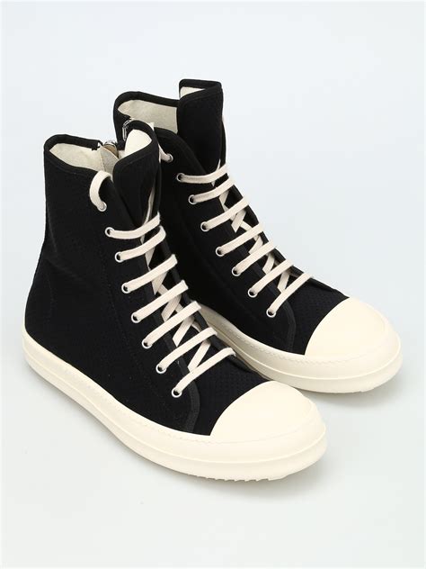 Trainers Rick Owens Hun Drkshdw Canvas High Top Sneakers