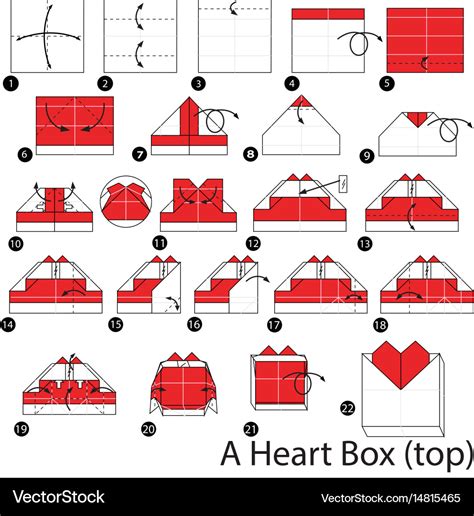 Origami Ideas Origami Heart Box Instructions Step By Step Gambaran