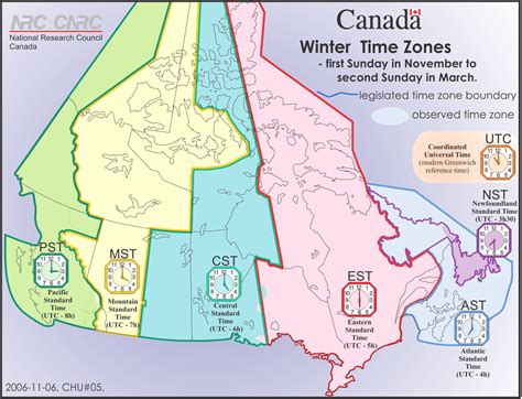 Time Zones And Daylight Saving Time National Research Council Canada
