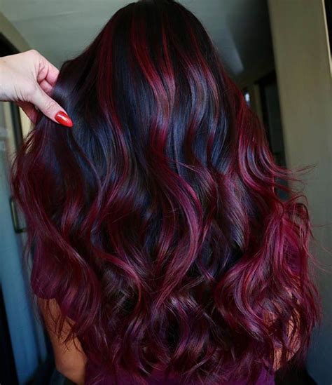 23 Ways To Rock Black Hair With Red Highlights Page 2 Of 2 Stayglam
