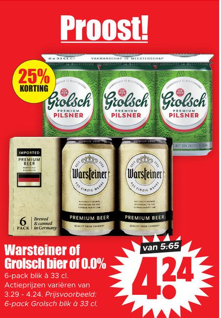 Grolsch Blikje Bier Folder Aanbieding Bij Dirk Details