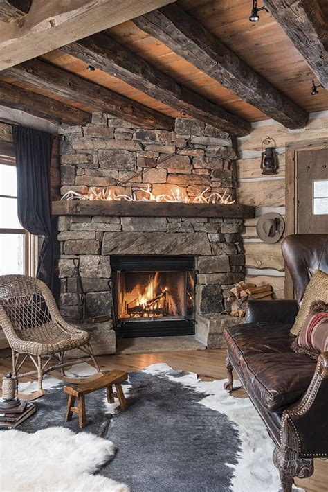 Rustic Fireplaces Home Fireplace Fireplace Design Winter Fireplace