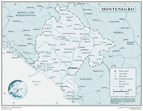 244323 bytes (238.6 kb), map dimensions: Large political map of Montenegro. Montenegro large ...