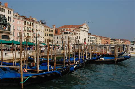 Gondolas On A Shore In Venice Editorial Image Image Of Blue Wooden