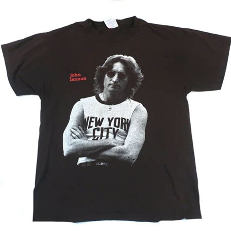 Vintage John Lennon New York City T Shirt S Beatles Love Art Usa