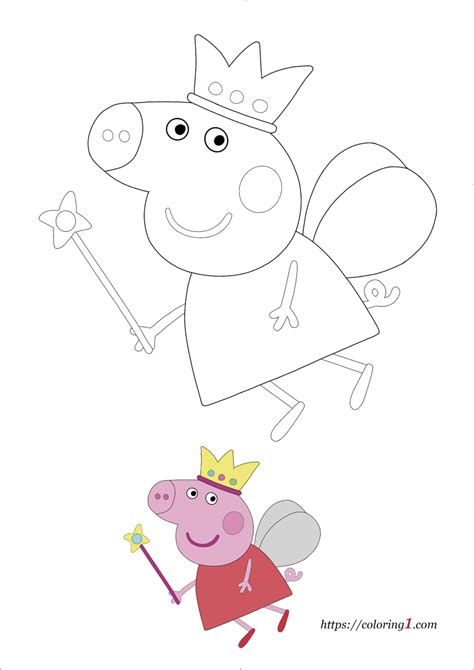 Peppa Pig Fairy Coloring Pages 2 Free Coloring Sheets 2021 Peppa