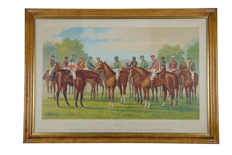 Wonderful Currier And Ives Celebrated Winning Horses And Jockeys Of The