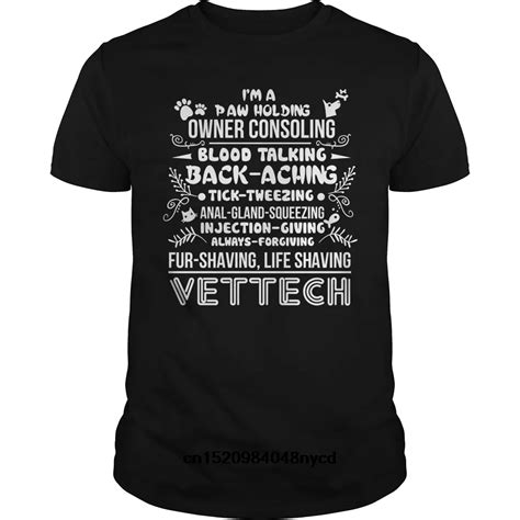 Gildan Funny T Shirts Funny Vet Tech Shirt 2018 Fashion Tshirt Men T