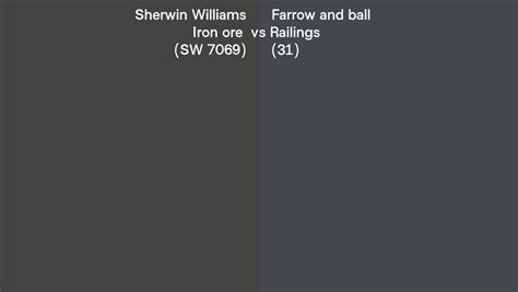 Sherwin Williams Iron Ore Sw Vs Farrow And Ball Railings