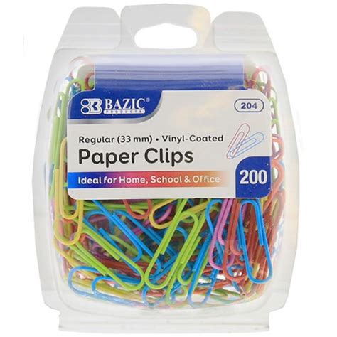 No1 Regular 33mm Color Paper Clips 200pack Instock Supplies