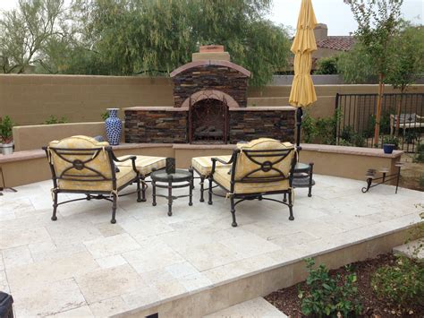 Cozy Up Outdoor Fireplaces In Arizona Landscape Designs