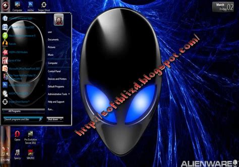 Softblizd Skin Alienware For Windows 7