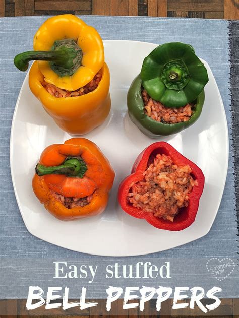 Easy Stuffed Green Peppers Recipe · The Typical Mom