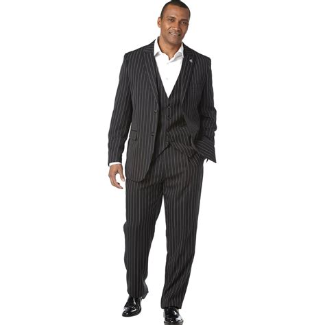 stacy adams big and tall 3 pc pinstripe suit suits and suit separates clothing and accessories