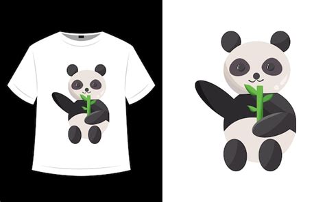 Premium Vector T Shirt Design Cute Panda