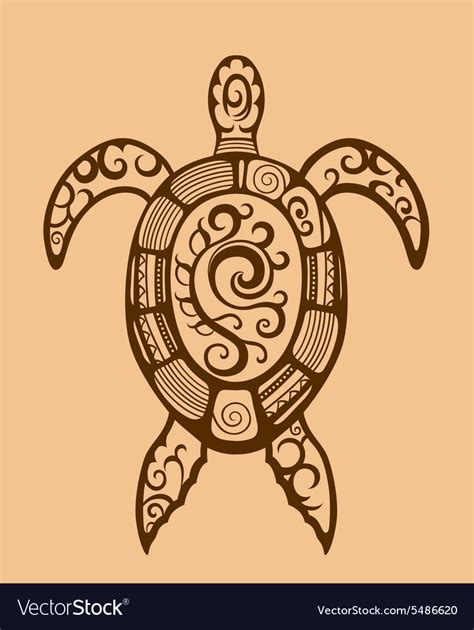 Ethnic Ornamented Turtle Royalty Free Vector Image