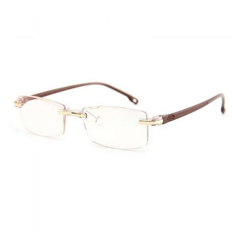 Rimless Clear Bifocal Reading Glasses Blue Light Blocking Readers For Men And Women Eyewear Far