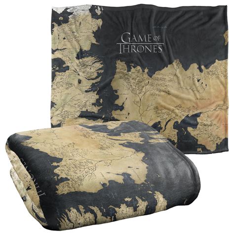 Game Of Thrones Blanket 50 X 60 Westeros Map Silky Touch Super