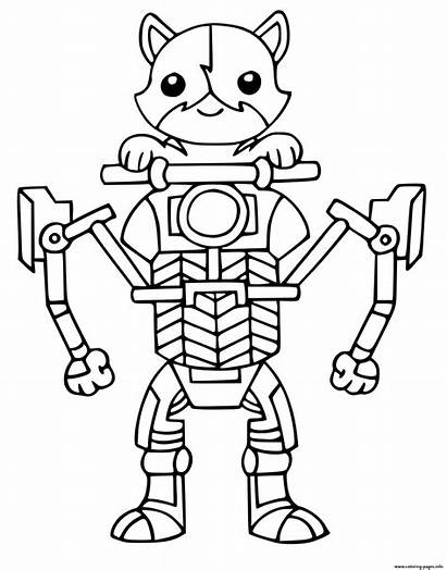 Fortnite Coloring Kit Pages Cat Printable