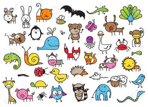 Small Cartoon Animals Drawings Warehouse Of Ideas