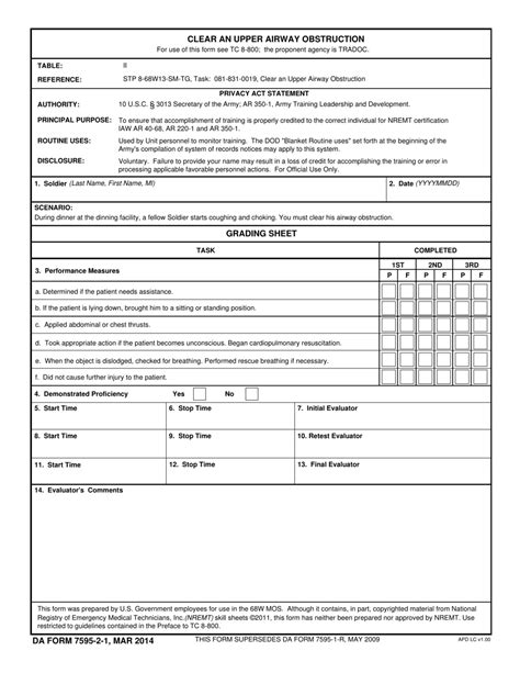 Da Form 7595 2 1 Fill Out Sign Online And Download Fillable Pdf