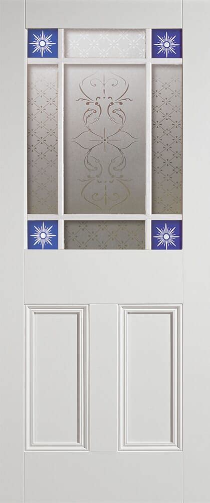 Downham White Decorative Glass Internal Doors At Vibrant Doors
