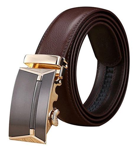 X Xhtang Mens Ratchet Belt With Genuine Leather Slide Belt For Men 1