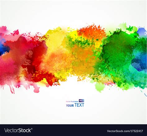 Bright Watercolor Stains Royalty Free Vector Image