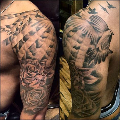 Freehand half sleeve for Men | Tattoo sleeve designs, Cool half sleeve