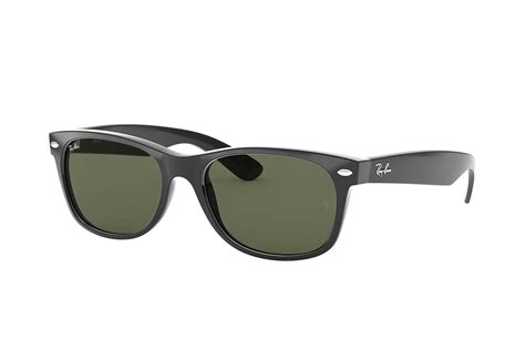 ray ban new wayfarer classic with gloss black frame and green classic g 15 lenses sportsman s
