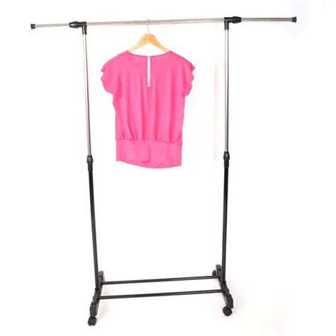 Us W Single Bar Vertical And Horizontal Stretching Stand Clothes Rack