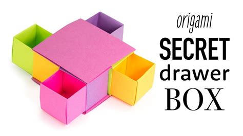 Origami Secret Drawer Box Tutorial Tetra Box Origami Box Origami