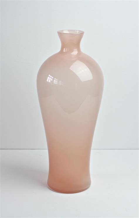 Tall Cenedese Italian Murano Pink Glass Centrepiece Vase For Sale At 1stdibs