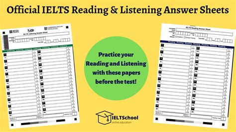 Practice Your Listeningreadingwriting With Official Ielts Answer Sheets