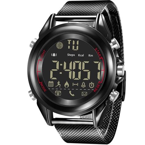 Smart Watch Men Bluetooth Pedometer Stopwatch Waterproof Digital Led