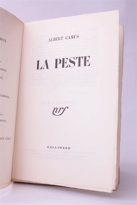 La Peste By Camus Albert Couverture Souple 1947 Librairie Le Feu