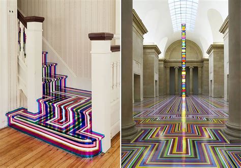 An Artist Made A Colorful Floor Installations Inspired By The Optical
