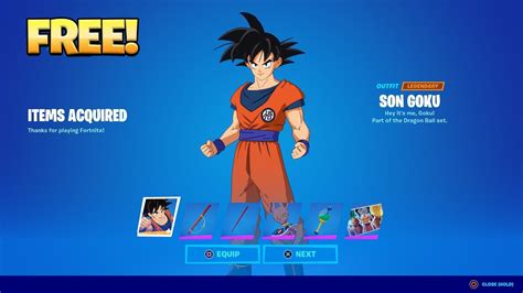 How To Get Son Goku Skin For Free In Fortnite Youtube