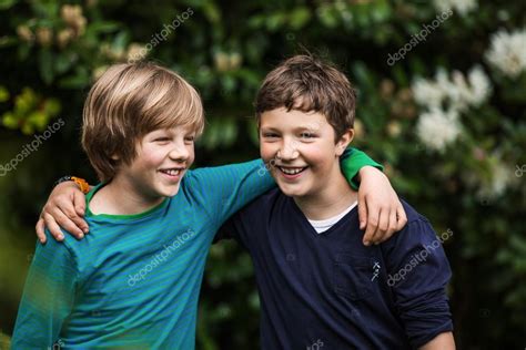 Two Boys Happy Best Friends Stock Photo By ©canopus 77023129