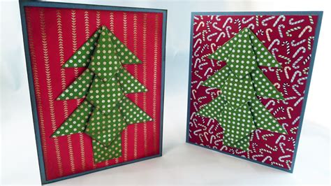 Origami Christmas Tree Card Tutorial Youtube