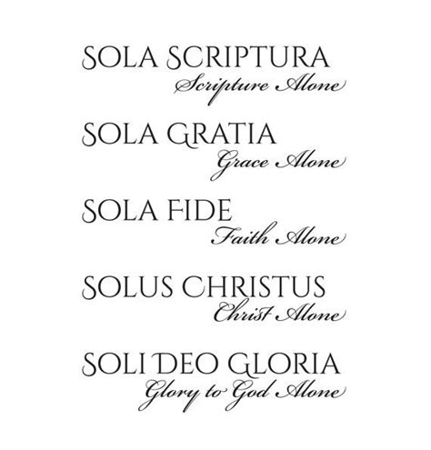 The Five Solas Scripture Grace Faith Christ Glory To God Etsy Latin