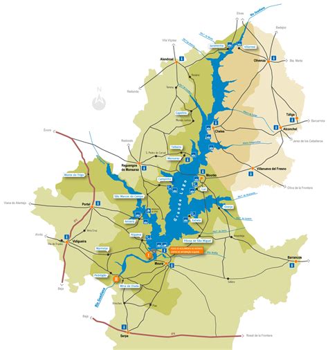 Mapa Barragem Alqueva Mapa Região